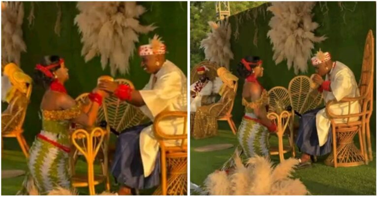 Moments from Priscilla Ojo and Juma Jux’s latest music video, Ololufe