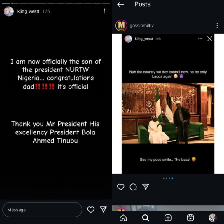 Na we dey control the whole Nigeria now MC Oluomos son declares following his fathers appointment as NURTW president Kemi Filani blog min 768x768 1