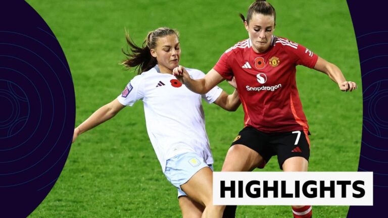 WSL highlights: Man Utd held by Aston Villa